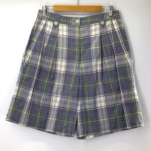 Nicklaus Plaid High Waisted Shorts Size 14 or Waist 30x8-1/2” New With Out Tag